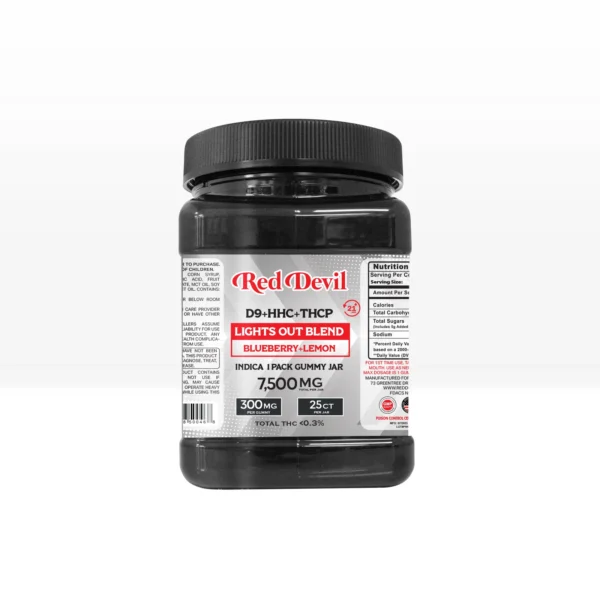 BLUEBERRY LEMON D9+HHC+THCP 300MG red devil gummies delta 9