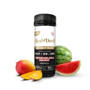 RED DEVIL D9 DUAL GUMMIES 12000MG BOTTLE 20CT – APPLE & WATERMELON INDICA